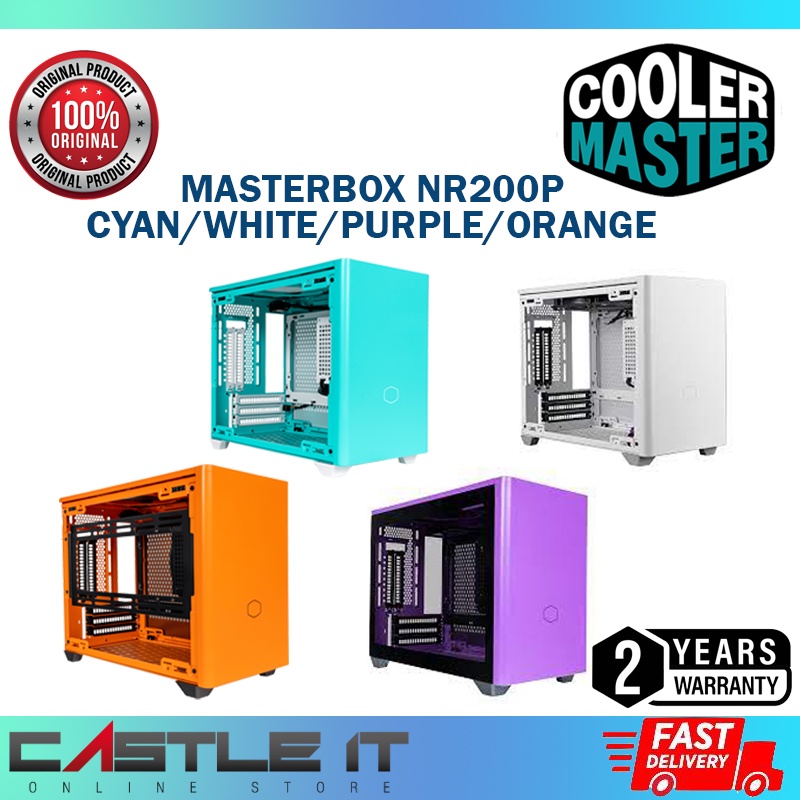 Cooler Master Masterbox Nr200p Mini Itx Computer Case Cyan Orange Purple White Shopee Malaysia