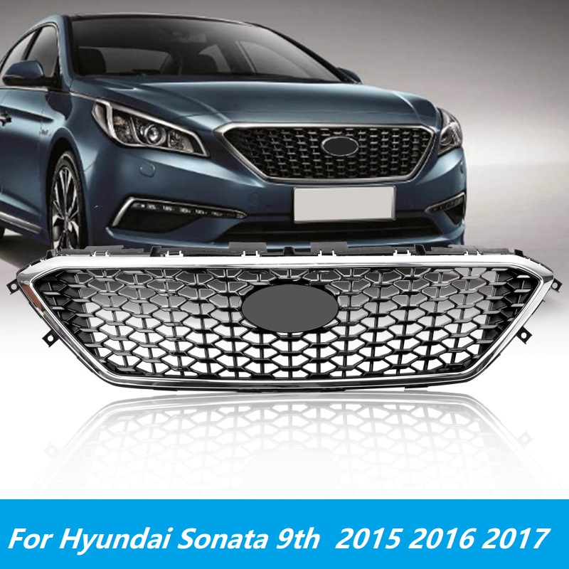 Car Mesh Grill Front Bumper Grille For Hyundai Sonata 9th Generation ...