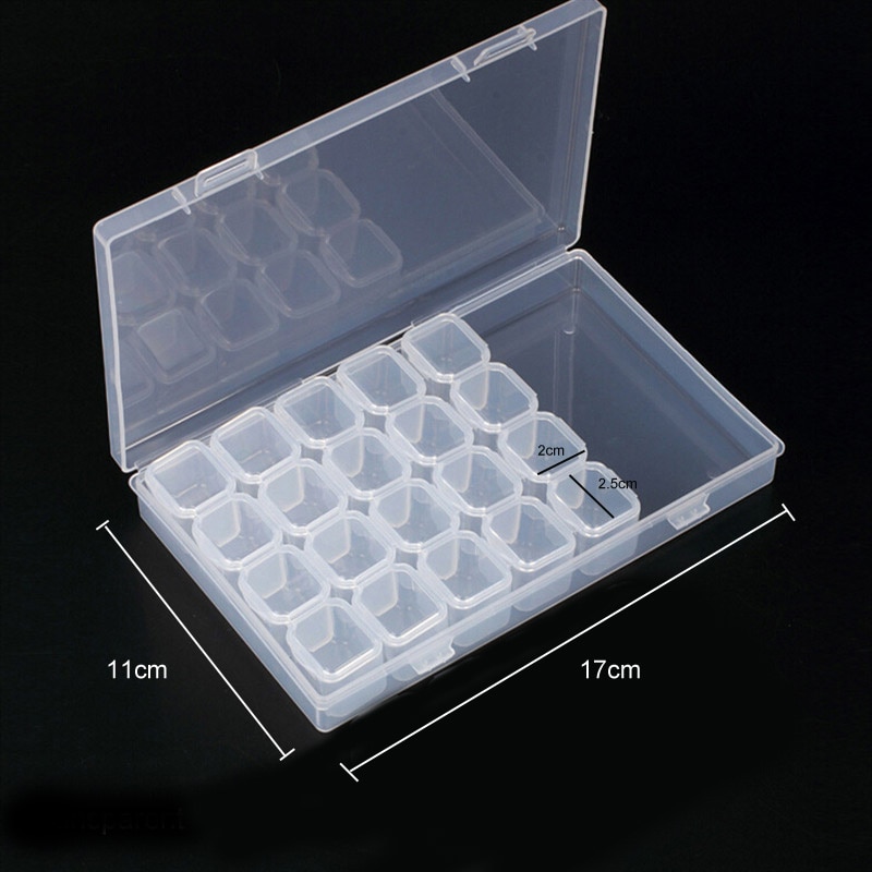 Plastic Storage Jewelry Box Compartment Adjustable Container for Beads ...