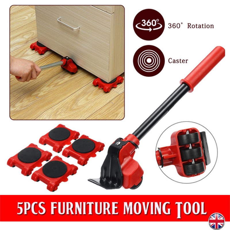 [2025 NEW] 5 Pcs Furniture Moving Transport Roller Set Removal Lifting ...