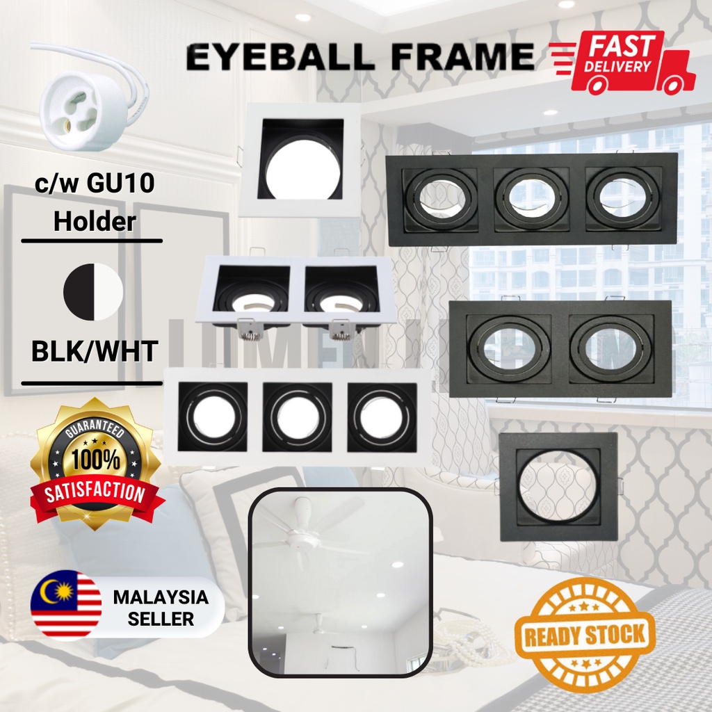 Led GU10 / MR16 Single Double Triple Eyeball Casing LED Spotlight ...