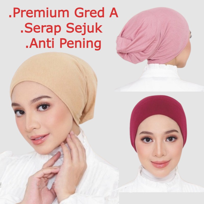Inner Tudung Snowcap Premium Kualiti Gred A - Serkup Anak Tudung Inner ...