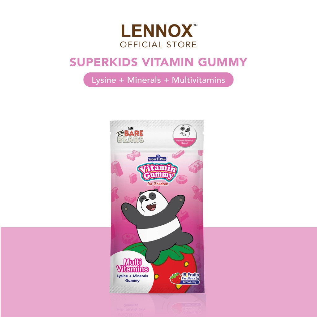 Superkids Vitamin Gummy Lysine + Minerals + Multi Vitamins (15's ...