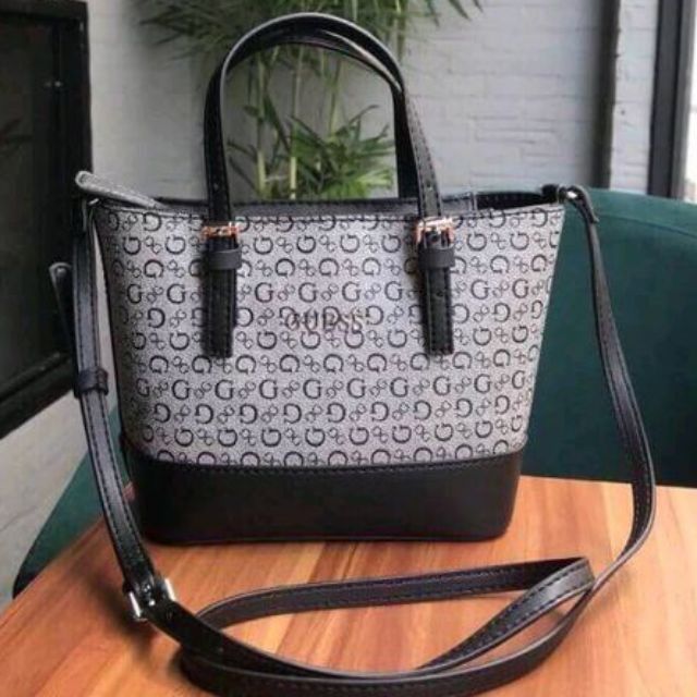 GUESS BALDWIN PARK Mini Tote Crossbody Messenger Shoulder Bag Black Shopee Malaysia