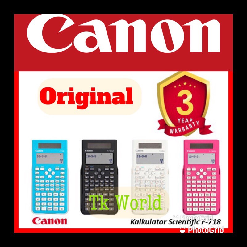 Canon Scientific Calculator F 718s F718 Fx 350es Multiple Color Available 3 Year Warranty 5413