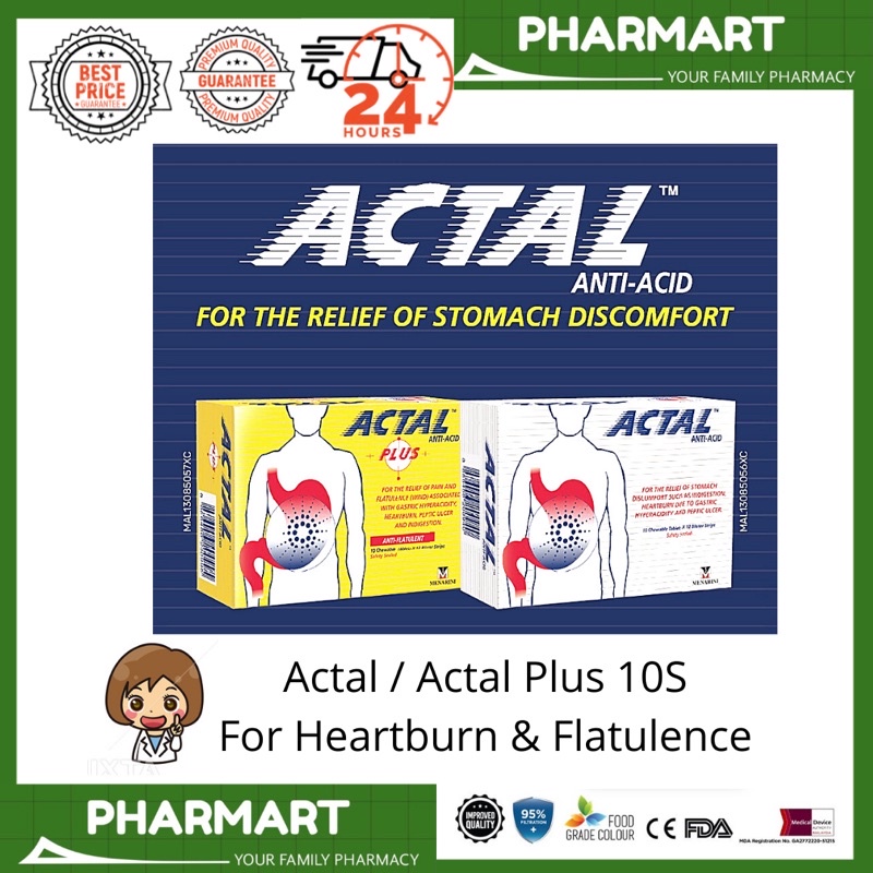 Pharmart Actal Actal Plus Tablets 10 S 20 S Shopee Malaysia