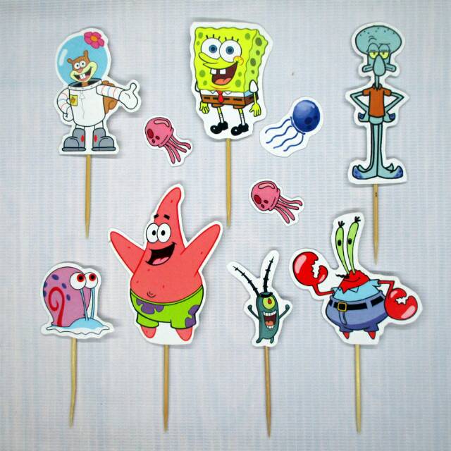 Spongebob Character / Cake Topper Toper | Shopee Malaysia