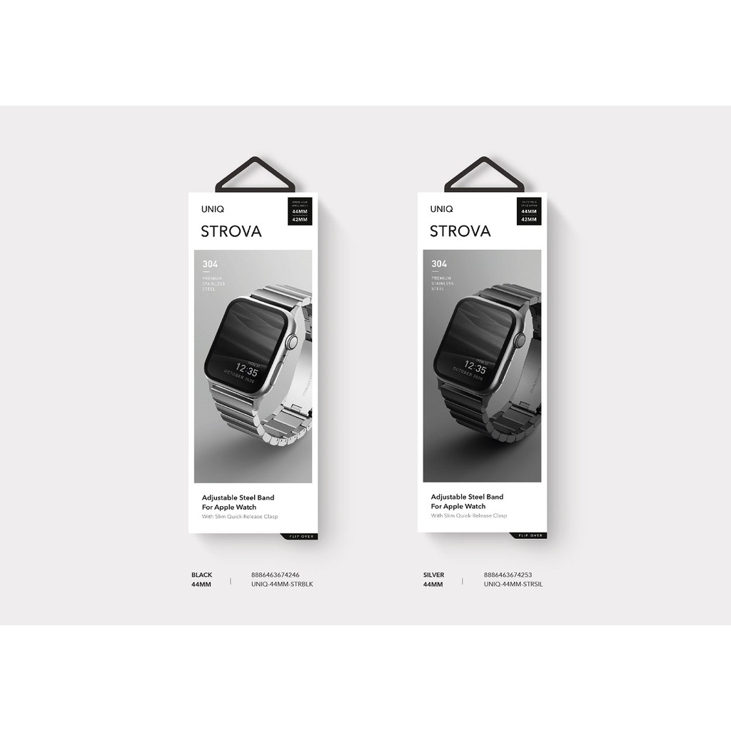 UNIQ STROVA STEEL LINK BAND COMPATIBLE FOR IWATCH 45/44/42MM ...