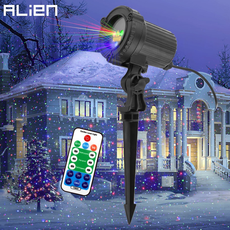 ALIEN Moving Static Red Green Blue Dots Star Christmas Laser Light