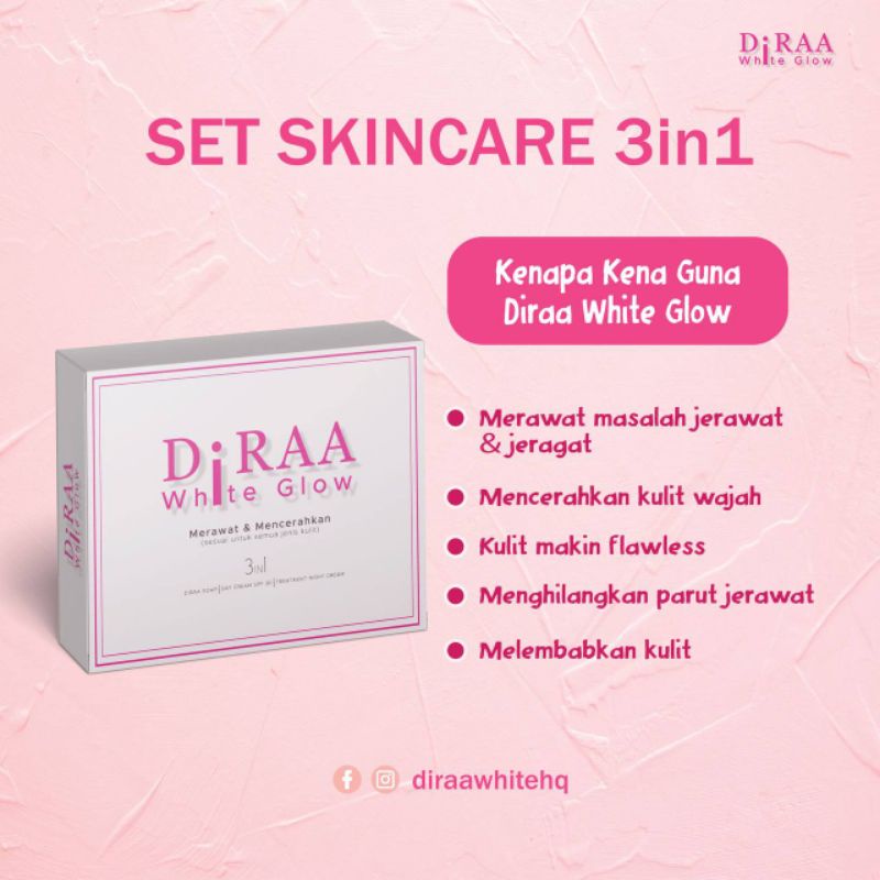 DIRAA WHITE GlOW 3 IN 1 ( New ) | Shopee Malaysia