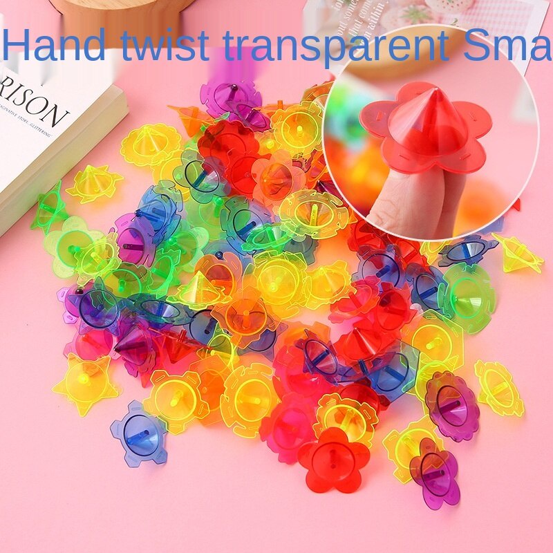 1pc Kids Toys Pretend Play Transparent Small Gyro Plastic Color ...