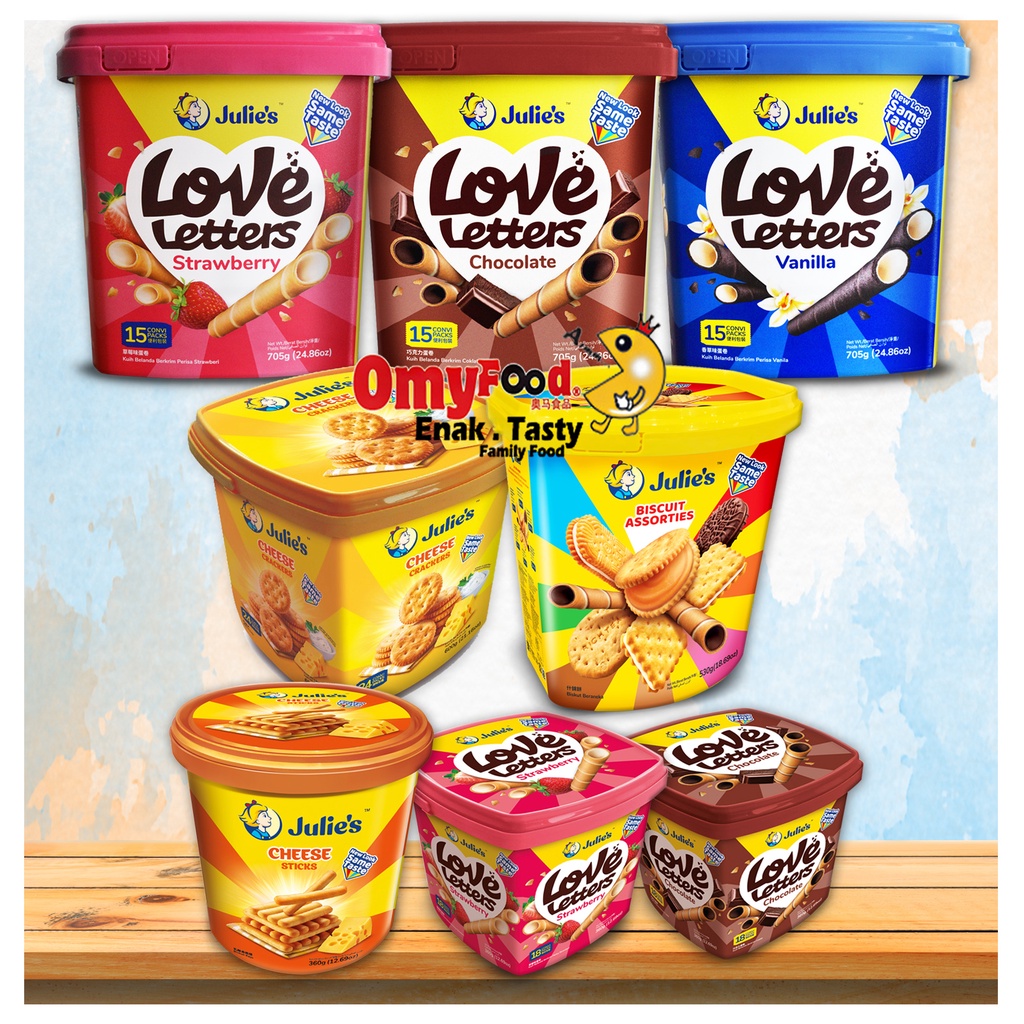 360g 530g 705g Julie's Love Letters Egg Roll[Chocolate/Strawberry