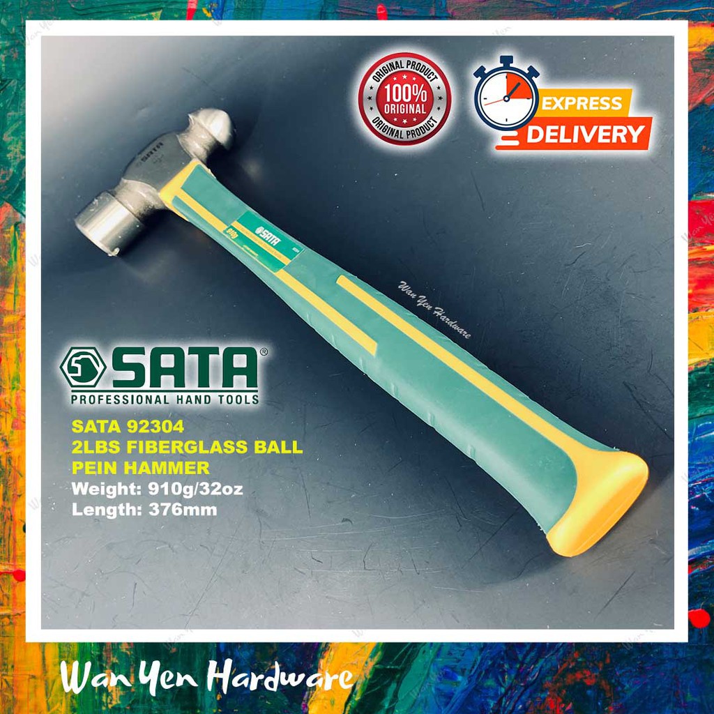 92304 SATA BALL PEIN HAMMER / SATA HAMMER WITH FIBREGLASS HANDLE