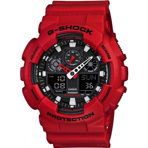 G Shock GA100 Red Autolight Jam Tangan g shock merah jam tangan