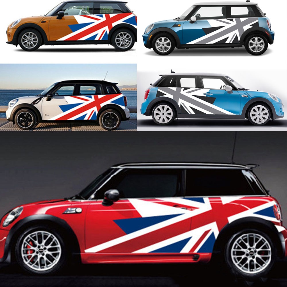 2pcs Union Jack Exter Side Door Sticker Body Stripe Decal Decoration ...
