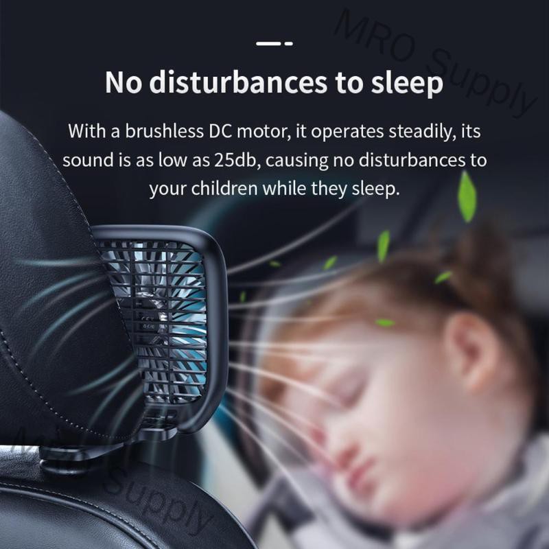 Mini USB Car Seat Back Cooling Fan – 3-Speed Portable Silent Cooler For SUV/Truck Rear Passengers