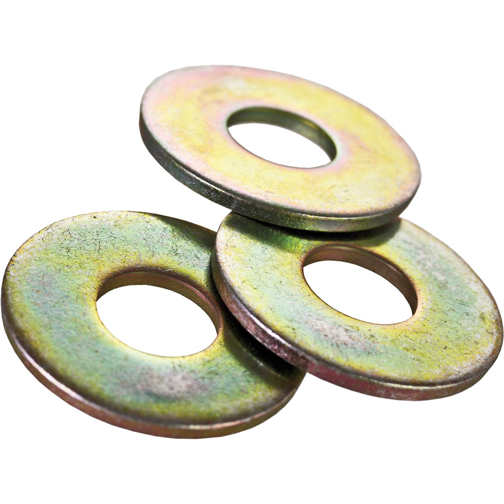 Flat Washer, Zinc Yellow Chromate Plated Finish Shopee Malaysia