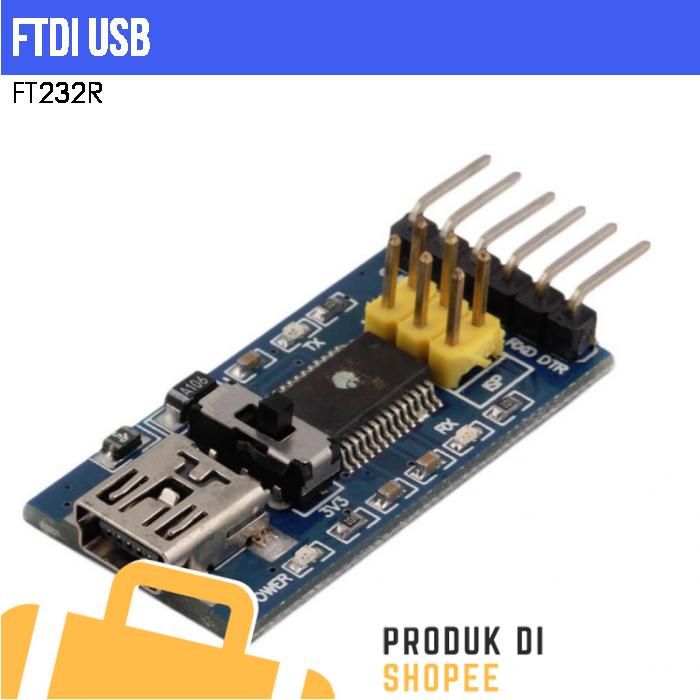 FTDI BASIC PROGRAM DOWNLOADER USB TO TTL FT232 FOR ARDUINO | Shopee ...