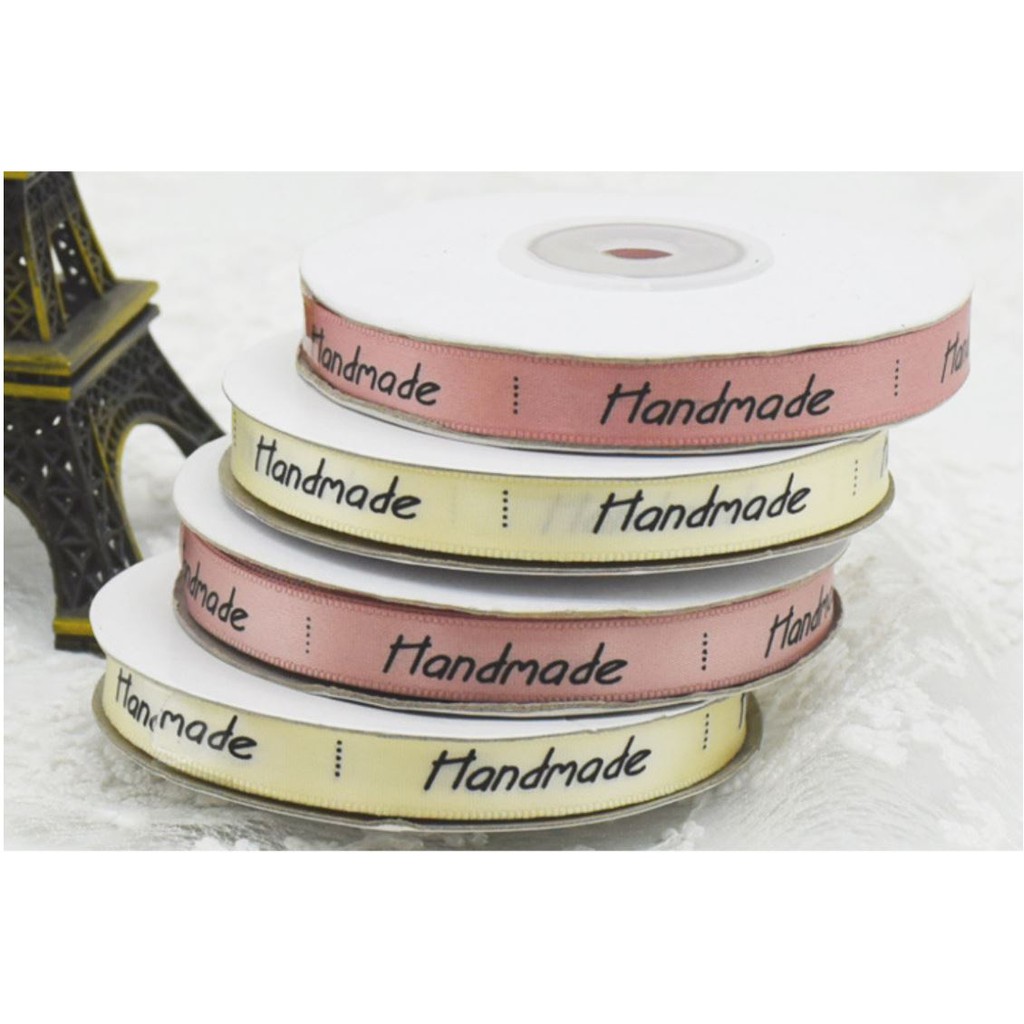 [READY STOCK] “Handmade” Printed, Satin Ribbon Gift Package Wrapping ...