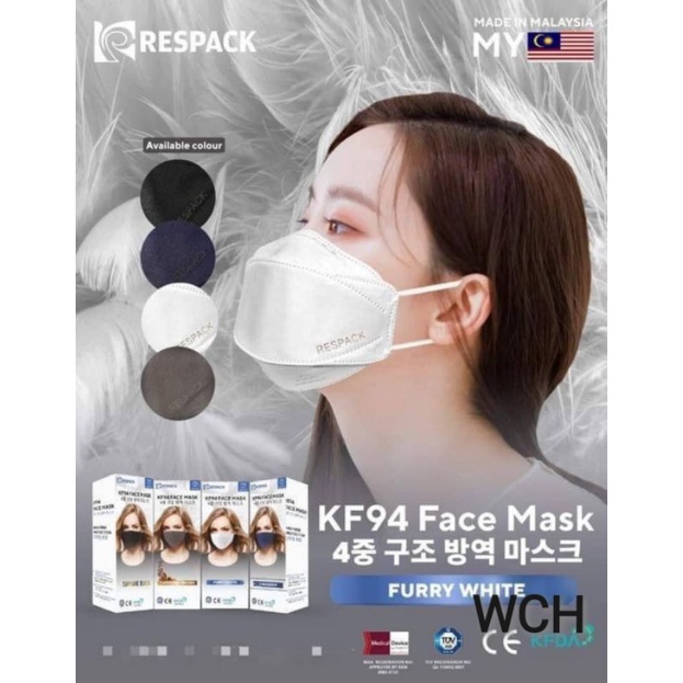 RESPACK MALAYSIA KF94 Face MaskApproved by KKM Malaysia 1BOX =20PCS