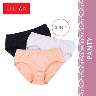 Lilian Mid Waist Midi Panties 3 in 1 Free Size Women Underwear 333-400