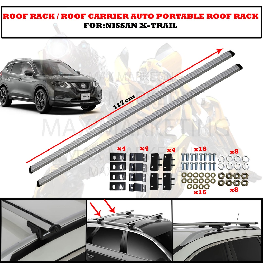 Nissan X Trail Roof Rack Bar Roof Carrier Shopee Malaysia