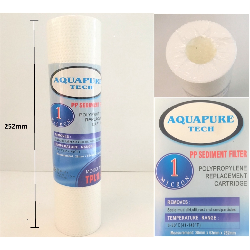 Water Filter PP Cartridge 1 Micron For Water Treatment Filteration ...