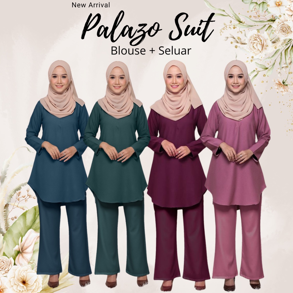 SUIT MUSLIMAH SUIT WARDA Muslimah Suit Blouse Dan Seluar Palazu ...