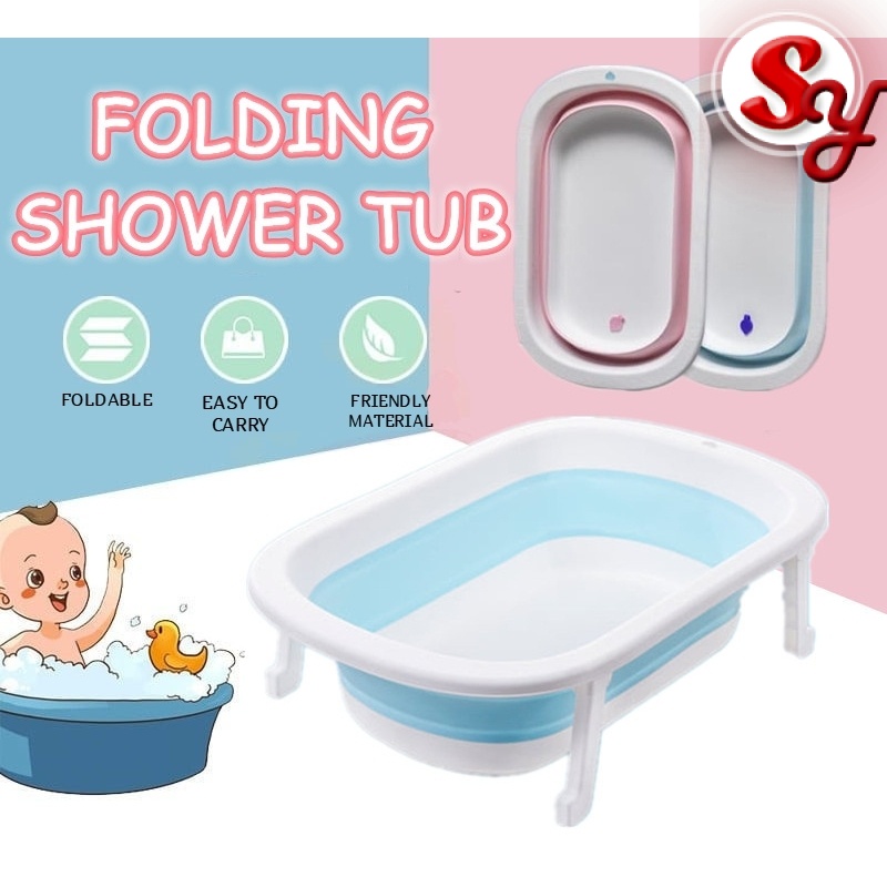 Portable collapsible best sale baby bathtub