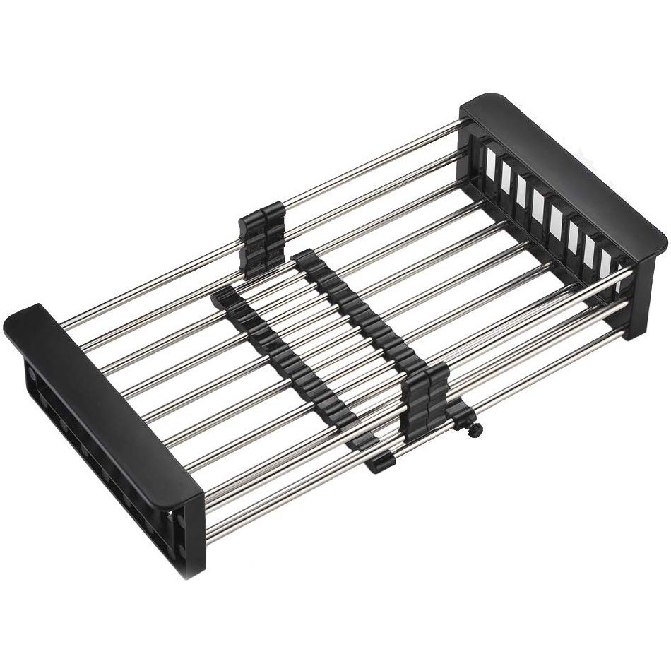 Adjustable Stainless Steel Drainer Basket Drain Tray for Dish - Main Image