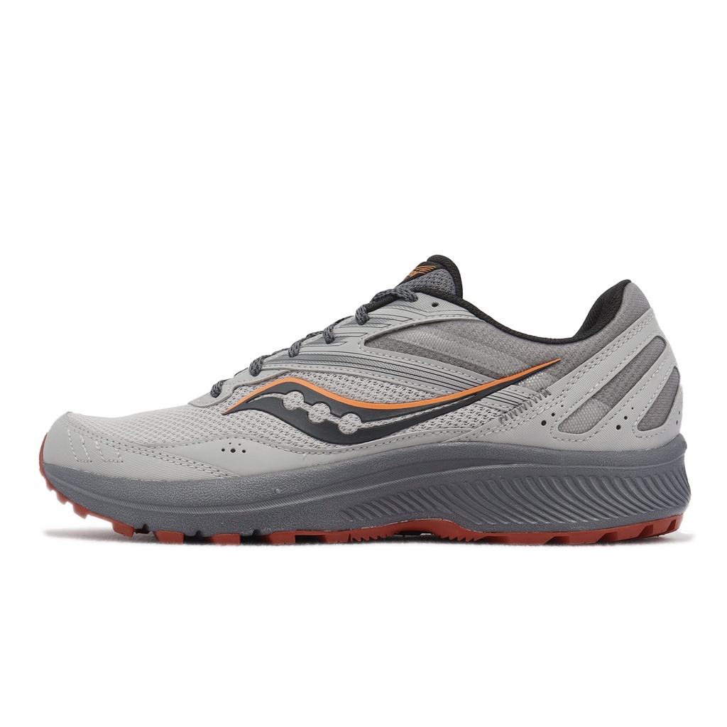 Saucony Cross Country Running Shoes Cohesion TR15 Alloy Gray Lava Red