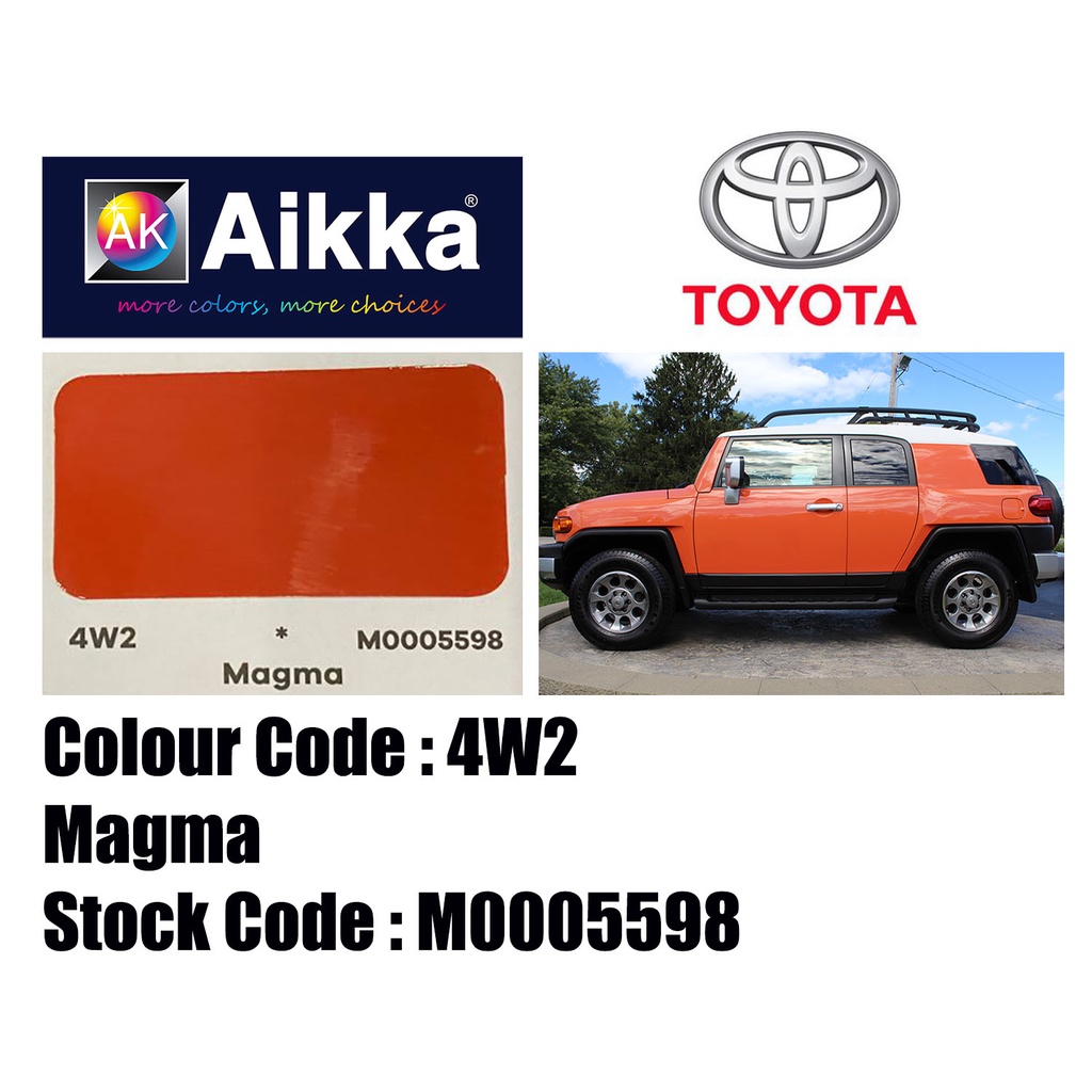 TOYOTA 4W2 MAGMA Aikka 2K Paint / Cat Bancuh Kereta Original Toyota ...