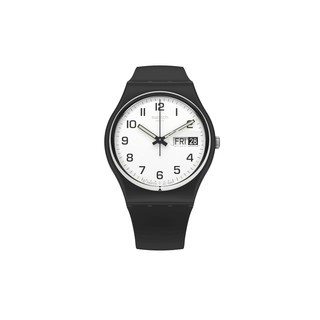 Swatch Clearly Black Striped Watch