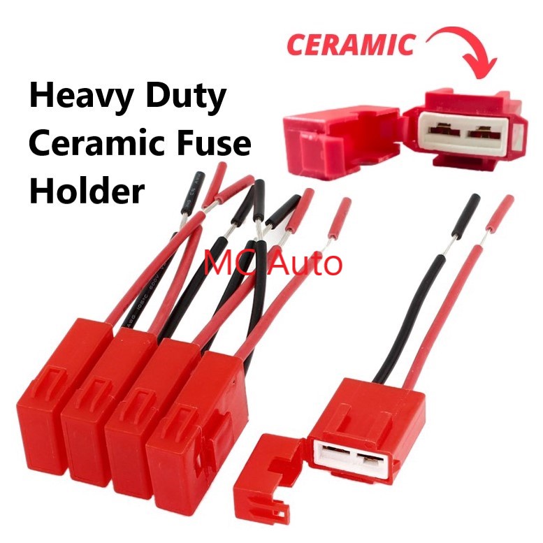 👍🏻Heavy Duty👍🏻 Car Motorcycle Ceramics Fuse Holder Ceramic 12V 24V Fuis ...