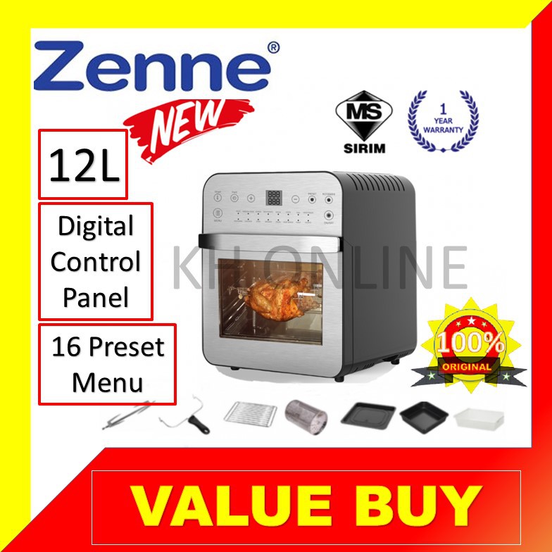 Zenne Air Fryer Oven 12L Capacity With 16 Preset (KAVAD1202S) Shopee Malaysia