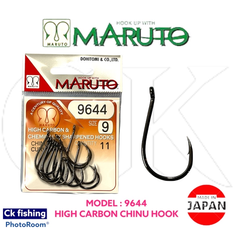 Maruto Chinu Hook (JAPAN) Model 9644 High Carbon Fishing Hook / Mata Kail  Pancing / Chinu Ring Sharpened Fish Hook