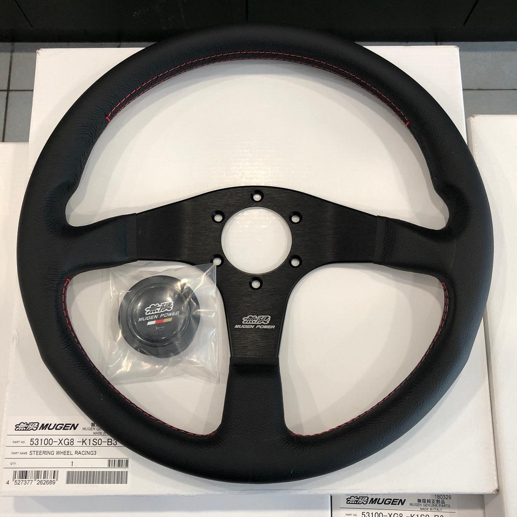 Mugen Racing III Steering Wheel - Leather