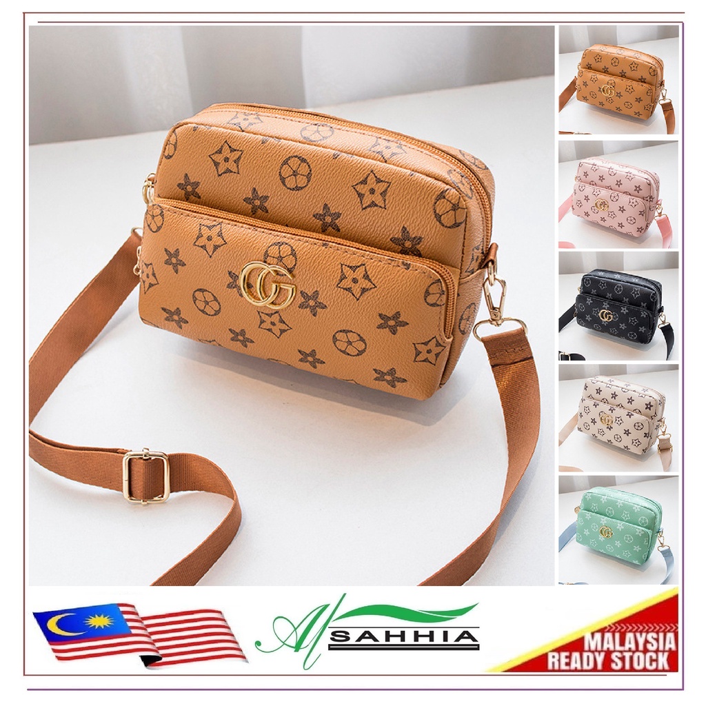 5P2 Al Sahhia Floral Women Sling Tote Bag Shoulder Handbag Beg Tangan Wanita Shopee Malaysia