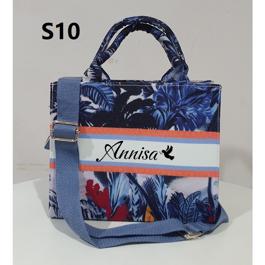 New Elegant Canvas Bag Mini Large Print Nama side S10&B10 Tote