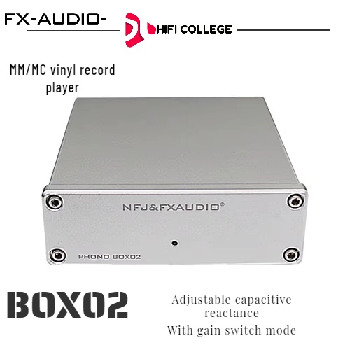 FXAUDIO BOX02 Phono Preamp MM MC RIAA Gain Adjustable HiFi PreAmp for