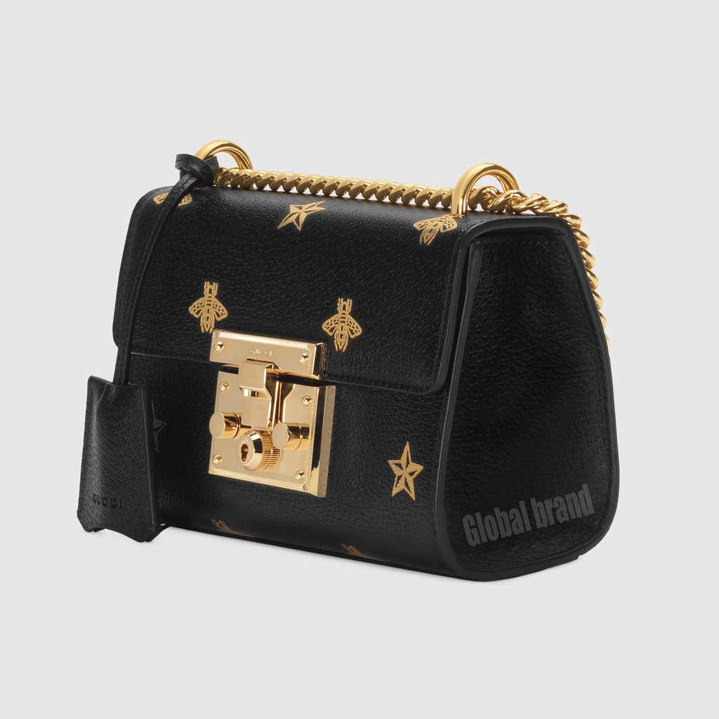 Gucci White Small Padlock Bee Star Crossbody Bag Golden Leather Pony-style  calfskin ref.570072 - Joli Closet