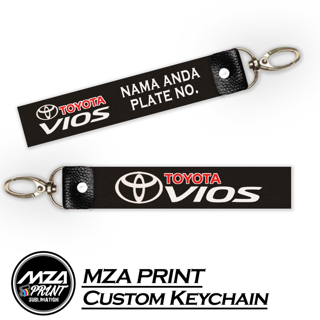 TOYOTA VIOS GR SPORT CUSTOM NAME KEYCHAIN | TRD | Custom Nama Dan No ...