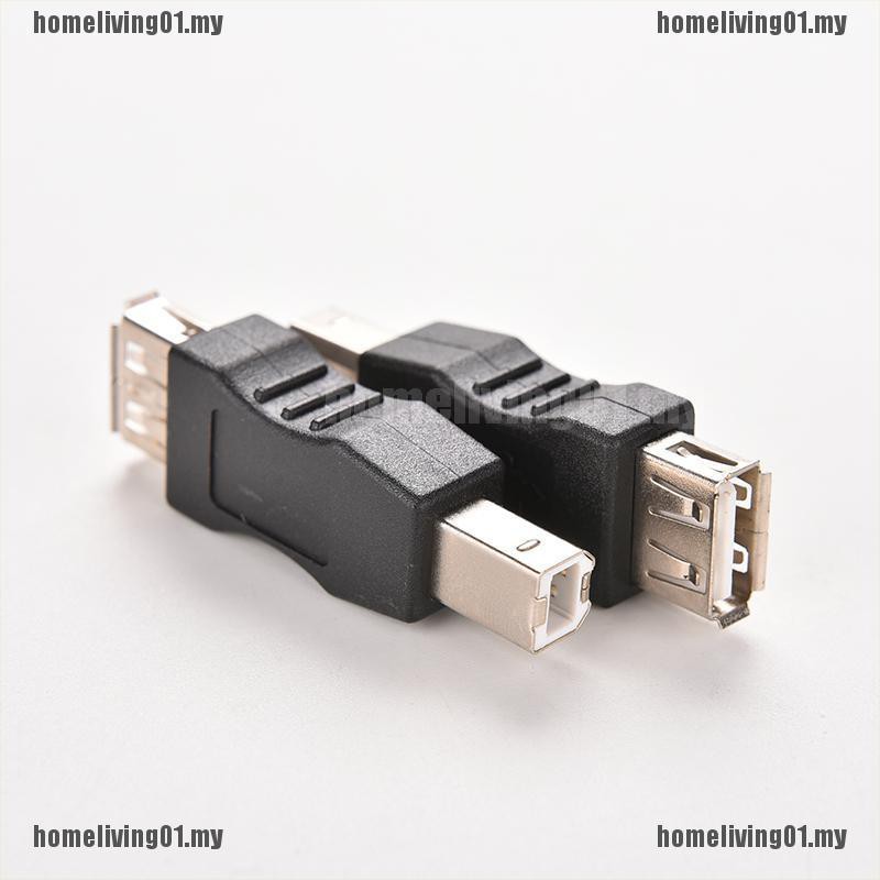 2pcs Usb Type A Female To Usb Type B Male Converter Adapter Conector Homeliving01mystock