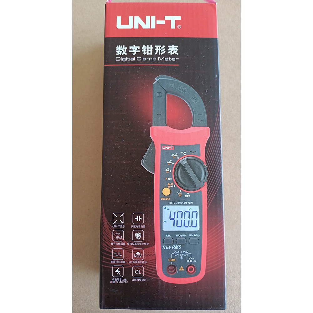 [READY STOCK] UNI-T UT202A Digital AC Current Clamp Multimeter | Shopee ...
