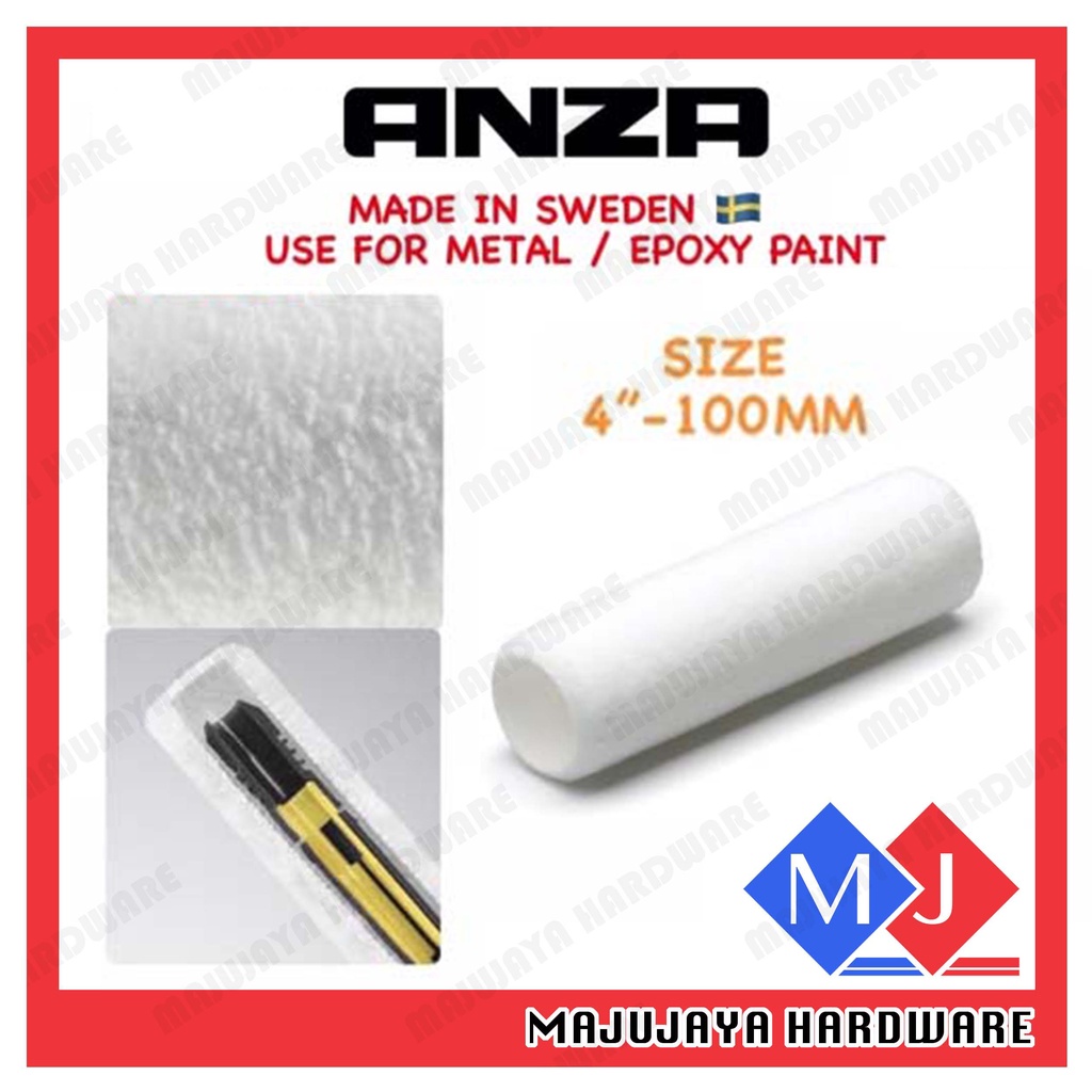 ANZA Elite Felt 4" Mini Roller 10cm Paint Roller Refill Solvent Base