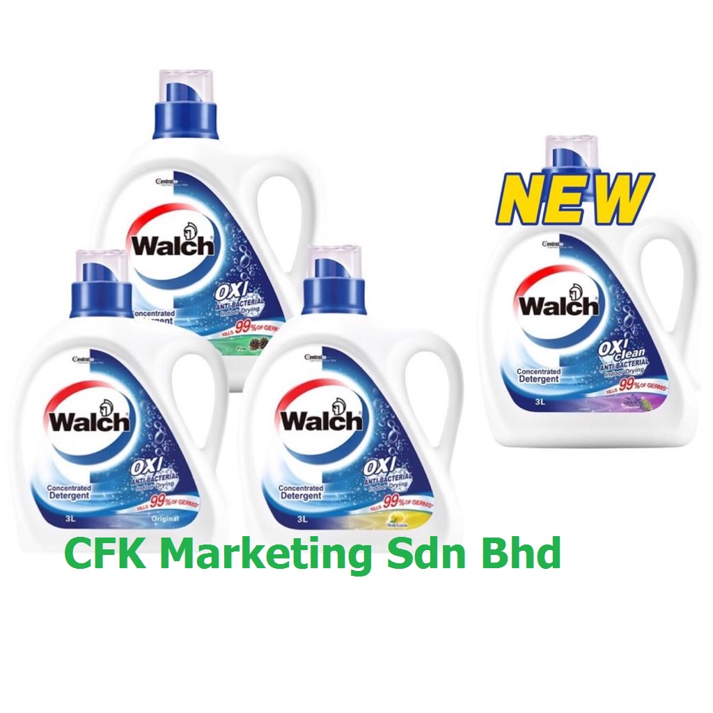 (4 Bottle) Walch OXI Clean Anti-bacterial Concentrated Detergent 3L ...