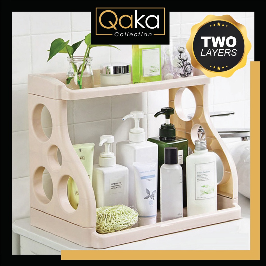 Kitchen Spice Rack 2 Layer Seasoning Condiment Racks Multifunction ...