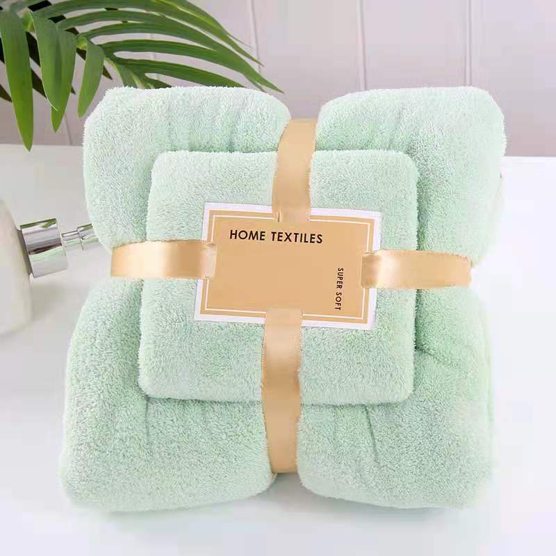 B.S.B 2pcs Luxury Super Large Towel Set High Absorbent Soft Bath Towel ...