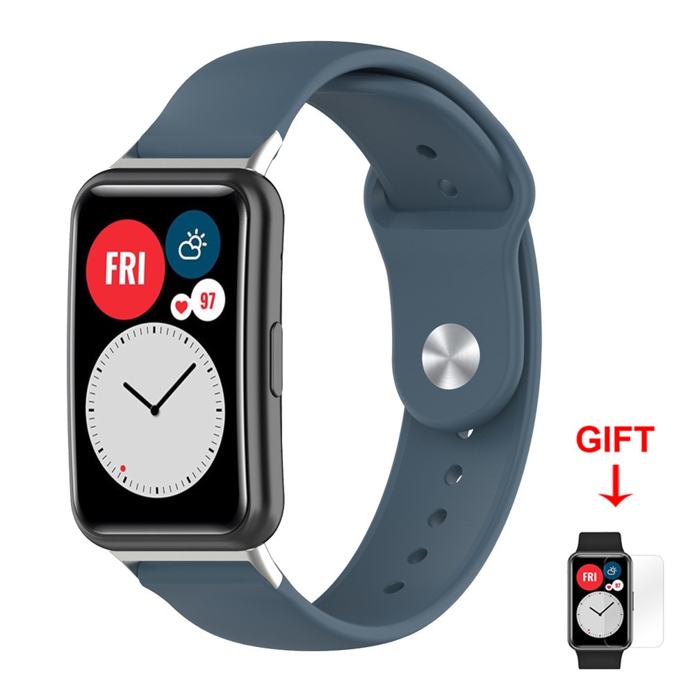 Huawei Watch Fit Strap Silicone Breathable WatchBand Accessories Replacement For Huawei Watch Fit Smart Watch Shopee Malaysia