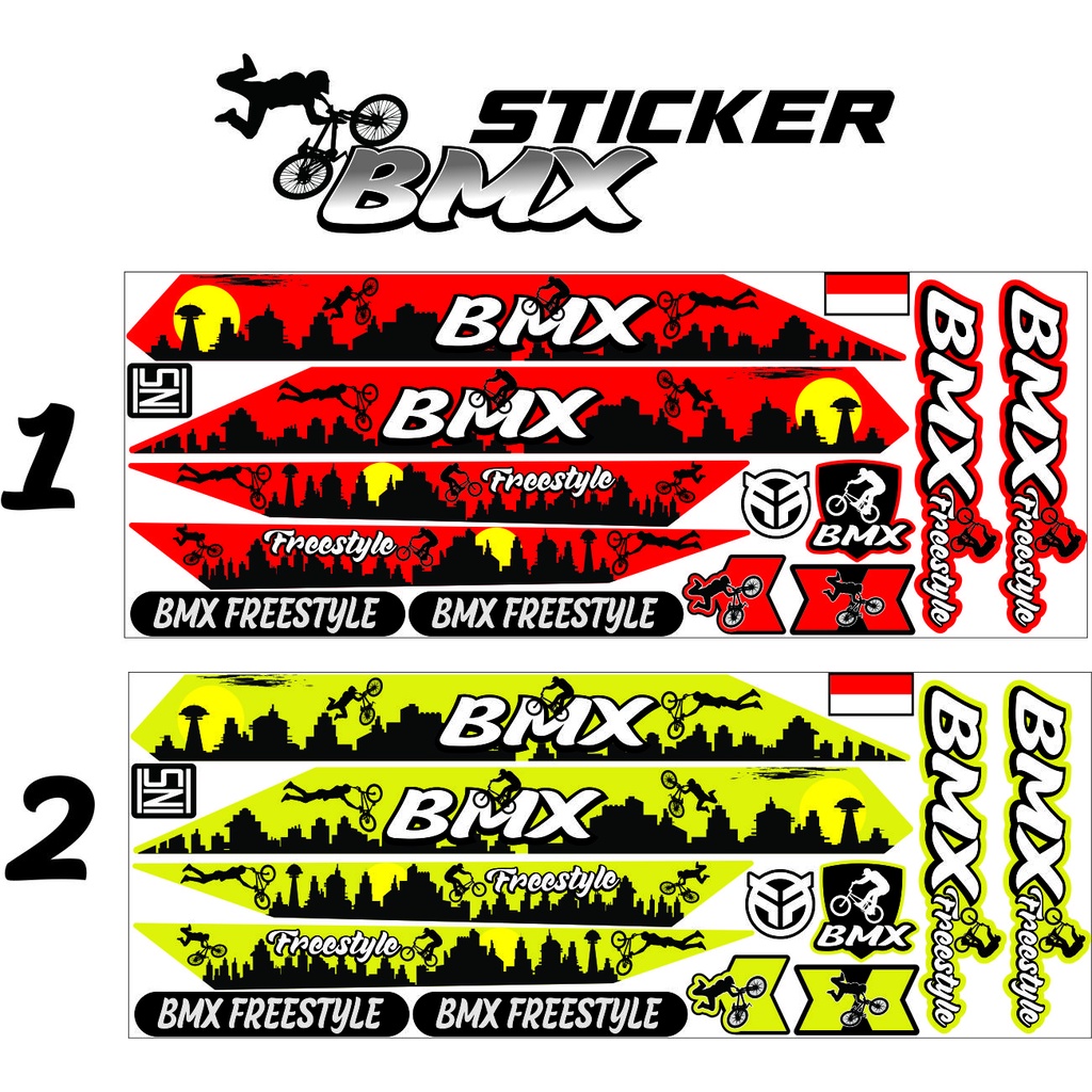 VARIATIONS / BMX BIKE STRIPING STICKERS MOTIF FREESTYLE CUSTOM BMX BIKE ...